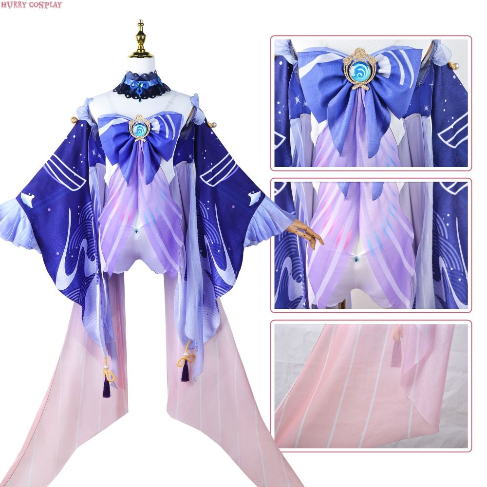 Game Cosplay,Genshin Impact,Genshin Impact Sangonomiya Kokomi Cosplay Costume